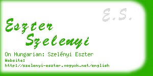 eszter szelenyi business card