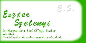 eszter szelenyi business card